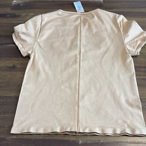 Good American So Soft Sculpted Tee T-Shirt Stretch Pecan 1 2 Small Medium thumbnail 9