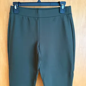 Theory Women's Ponte Knit Pants‎ Olive Green Pull-On Slim Leg Stretch Size S thumbnail 3