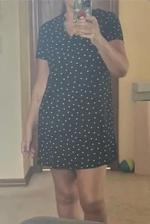 Size M like new Black Heart Polka Dot Dress thumbnail 1