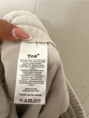 TNA Aritzia Cozy Fleece Jogger Sweatpants Womens XXS Ivory Cream High Rise thumbnail 12