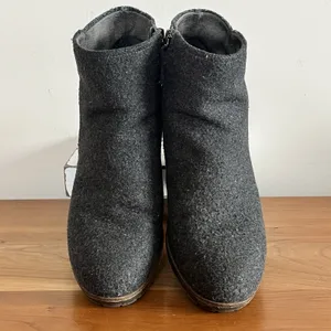 Dr Scholls Boots Womens‎ 7.5 M Darcy Casual Side Zip Wedge Bootie Gray Fabric thumbnail 3