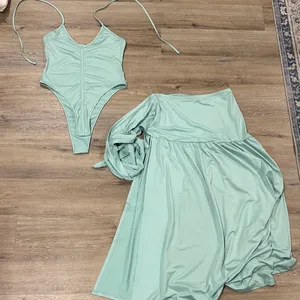 Mint Green body suit and Cover thumbnail 1