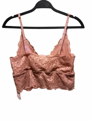 Anthropologie We Are HAH Lace Bralette In Pink Rose Size L thumbnail 3