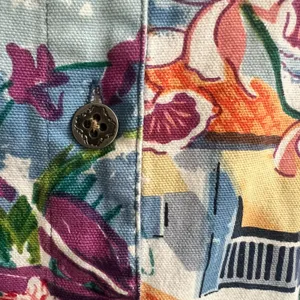 Vtg Real Comfort By Chadwick's Button Up Top Womens M Multi Floral Scenic Print thumbnail 4