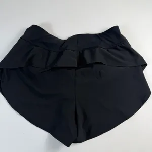 Apana Black Ruffle Active Athletic Shorts Built-In Panty Gym Workout Size M thumbnail 11