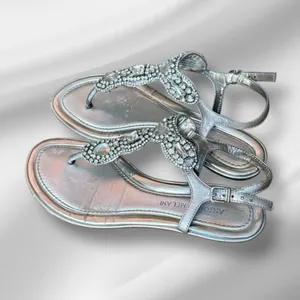 Antonio‎ Melani Silver Leather Embellished Sandals thumbnail 3
