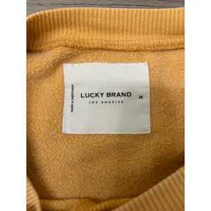 Lucky Brand Oversized Mustard Yellow Crewneck Women's Sweatshirt Size Medium thumbnail 8