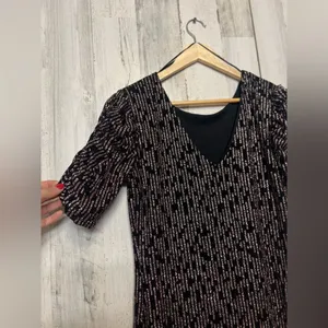 Quiz black and purple formal dress thumbnail 8