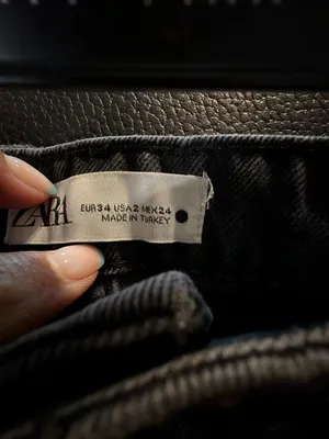 Zara Black Distressed Frayed Hem Denim Shorts thumbnail 3