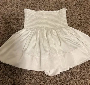 Natural Life Shorts Small Solid White Wide Waistband Pull On Polyester Blend thumbnail 1