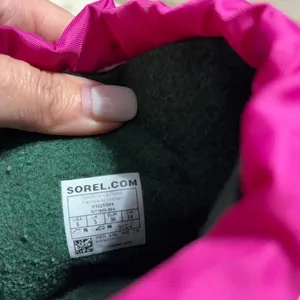 Sorel Flurry Weather Resistant Snow Boots Women's Size 6 Pink Rubber Sole thumbnail 6