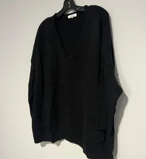 H One Black Knit Oversized Pullover Sweater Size L thumbnail 6