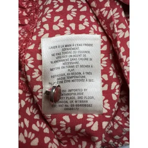 Maeve Milly cropped Tie Waist Top Collared Blouse Short Sleeve Size 8 floral thumbnail 7