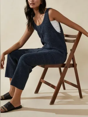 FP Beach Hailee Cropped Leg Sleeveless Textured Sweater Jumpsuit thumbnail 11