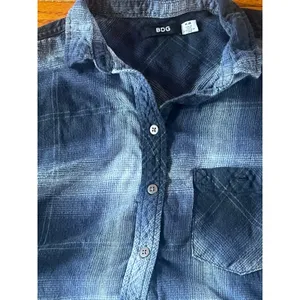 BDG Urban Outfitters Oversized Blue Plaid Flannel Shirt thumbnail 4