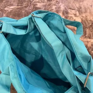 Stylish Blue Tote Bag with Button Accent thumbnail 2