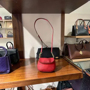 Michael Kors Crossbody Bag Womens Small Coral Pink Pebbled‎ Leather Gold Chain thumbnail 3