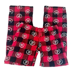 Vintage Y2K VS PINK Red Logo Flare Pajama Pants! thumbnail 1