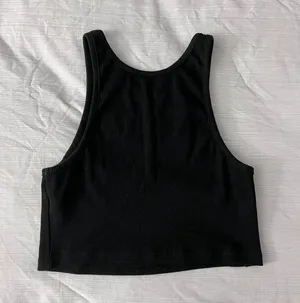 Zara Black Ribbed Top thumbnail 3