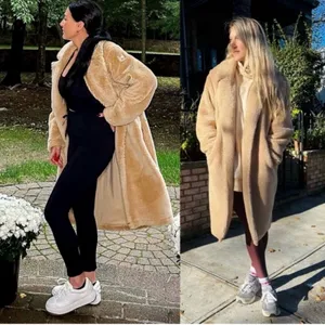 Alo Yoga Oversized Sherpa Trench Coat In Camel Teddy Jacket Size Small thumbnail 3
