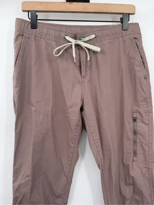 Vuori Ripstop Pants Women Medium Brown Organic Cotton Hiking Drawstring VW401 thumbnail 4