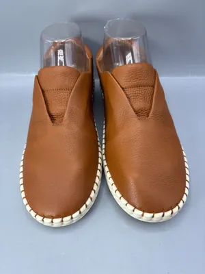 Brioso Sabino Flat Shoes Womens 8 Brown Leather Slip On Round Toe 202404ZE thumbnail 3