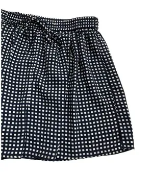 J. Crew Mercantile Blue & White Checked Drawstring Shorts Women's Sz XS | 18-831 thumbnail 2