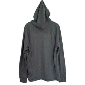 NEW Old Navy Grey‎ Waffle Knit Hooded Sweater Holiday Cabincore Cozy Unisex M thumbnail 4