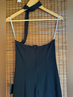 Lulus Seraphina Black Asymmetrical Column Maxi Dress NWT Small $89 thumbnail 8