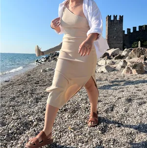Old Navy One Shoulder Midi Dress thumbnail 3