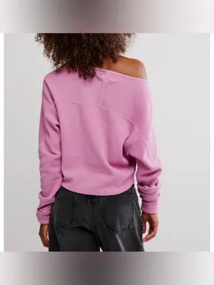 NWT Free People We The Free Jess Long Sleeve - orchid combo - medium thumbnail 6