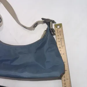 VTG Y2K Gap Baguette Small Nylon Handbag Shoulder Bag Purse Zip Blue 2004‎ READ thumbnail 11