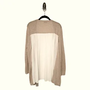 Sandro Paris Sheer Pleated Open Face Cardigan T2 Or Medium thumbnail 2