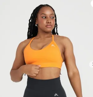Oner Active Everyday Sport Bra Adjustable Apricot Orange Sunset- Size Small thumbnail 1