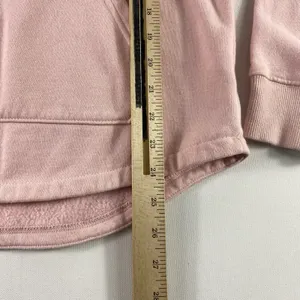 The North Face Hoodie Womens Medium Pink Graphic Sweatshirt‎ Curved Hem Cotton thumbnail 8