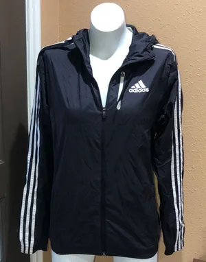 Adidas black full zip windbreaker jacket thumbnail 1
