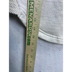 LIV Outdoor‎ Henley Sweatshirt Womens XS Cream Raw Hem Cotton Pullover Granola thumbnail 4
