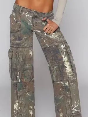 Revice Denim Camo Cargo Pants Amelia thumbnail 1