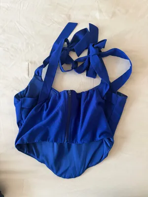 SheIn Royal Blue Corset Top thumbnail 2