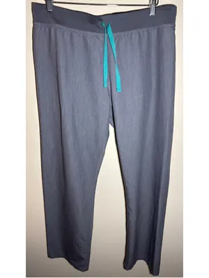 FIGS Scrub Set XL Grey with Teal Accents thumbnail 5