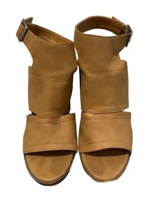 Dolce Vita Brista Heels Size 8 Tan Open Toe Ankle Booties thumbnail 1