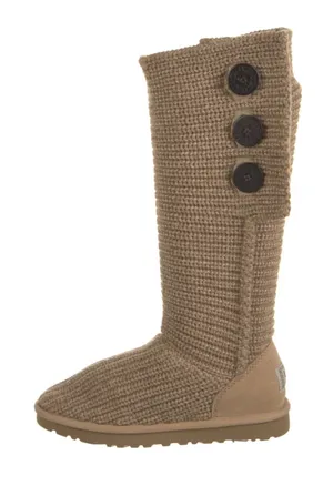 UGG Tall Knit Button Boot in Chestnut/Tan thumbnail 1