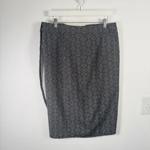 RipSkirt‎ Hawaii Beach Swimsuit Cover Up Midi Skirt Black Geometric Womens Large thumbnail 5