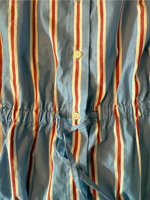 J.Crew Sleeveless Shirtdress Womens 8 Blue Red Striped NWT CW436 Drawstring thumbnail 7