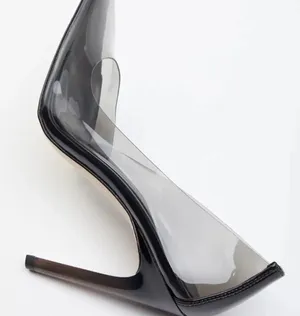 NEW Good American CINDER-F*CKING-RELLA PUMP Light Smoke thumbnail 2