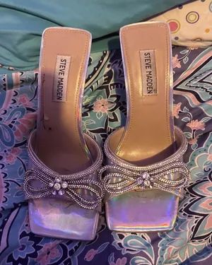 Steve Madden Heels Silver Rhinestone  thumbnail 1