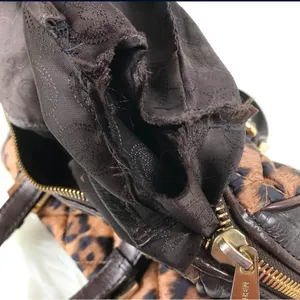 Michael Kors Small Grayson Bag Quilted Leopard Nylon Fabric Leather Trim MK Tag thumbnail 9