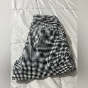 Anthropologie Black & White Gingham High-Waist Tie Shorts thumbnail 5