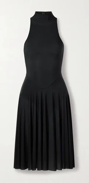 NWT Skims Milky Sheer High Neck Midi Dress - Obsidian Medium thumbnail 1