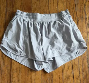 Lululemon Lined Running Shorts Womens 10 Lt Blue Split Hem thumbnail 1